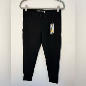 BetaBrand Classic Dress Pant Yoga Pant Straight Skinny Leg Black Medium